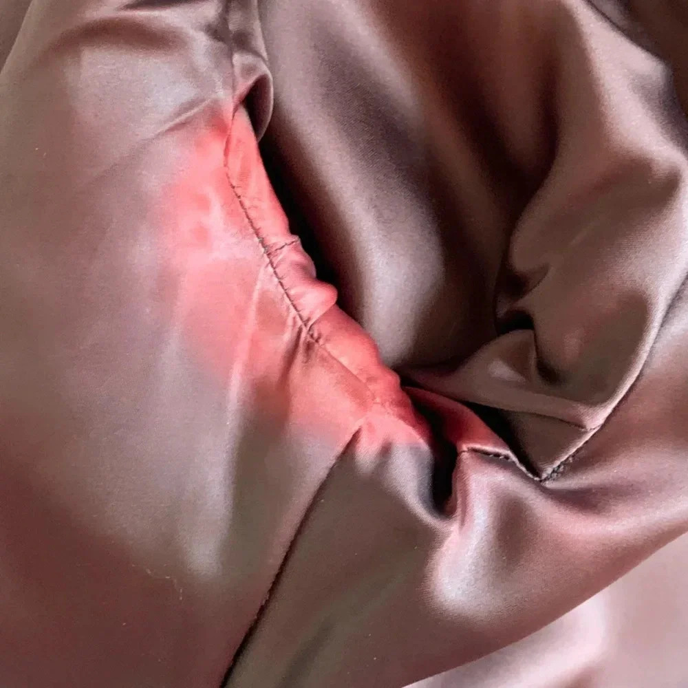 Vintage 1970s Stegari New York 100% Virgin Wool Coat Lambswool Trim Rose Small - Picture 15 of 16